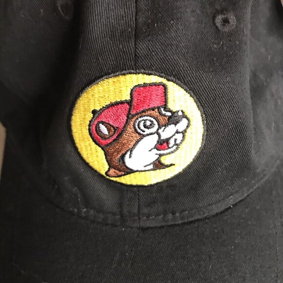 Buc-ee's Logo Bucees Black Adjustable Embroidered Beaver Hat Cap Adult One Size - Picture 3 of 5